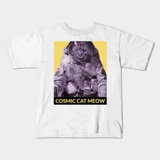 Cosmic Cat Meow Kids T-Shirt